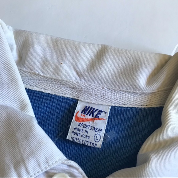 70s vintage single stitch nike long sleeve button shirt size large - Picture 5 of 9
